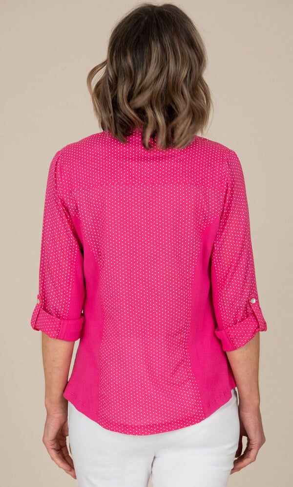 Anna Rose Spot Print Cotton Blouse