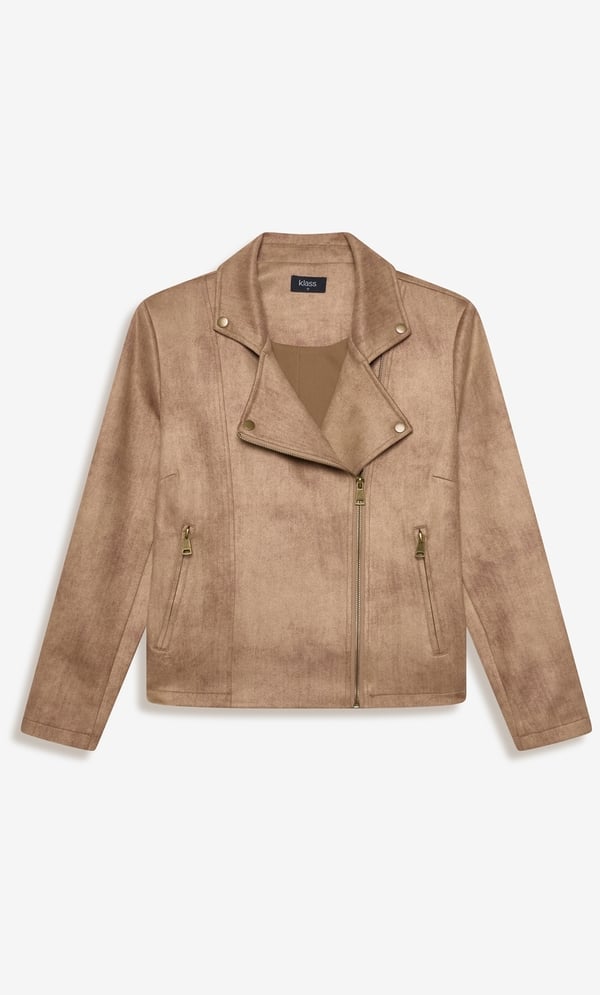 Soft Touch Zip Biker Jacket