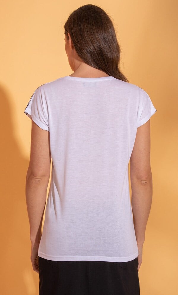 Foil Leaf Printed T Shirt