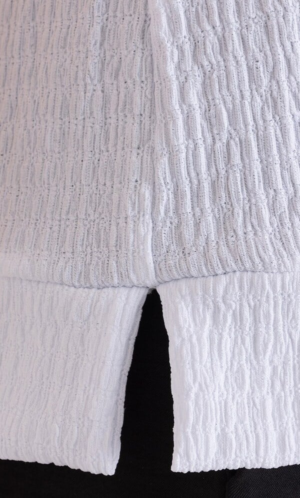Textured V Neck Top