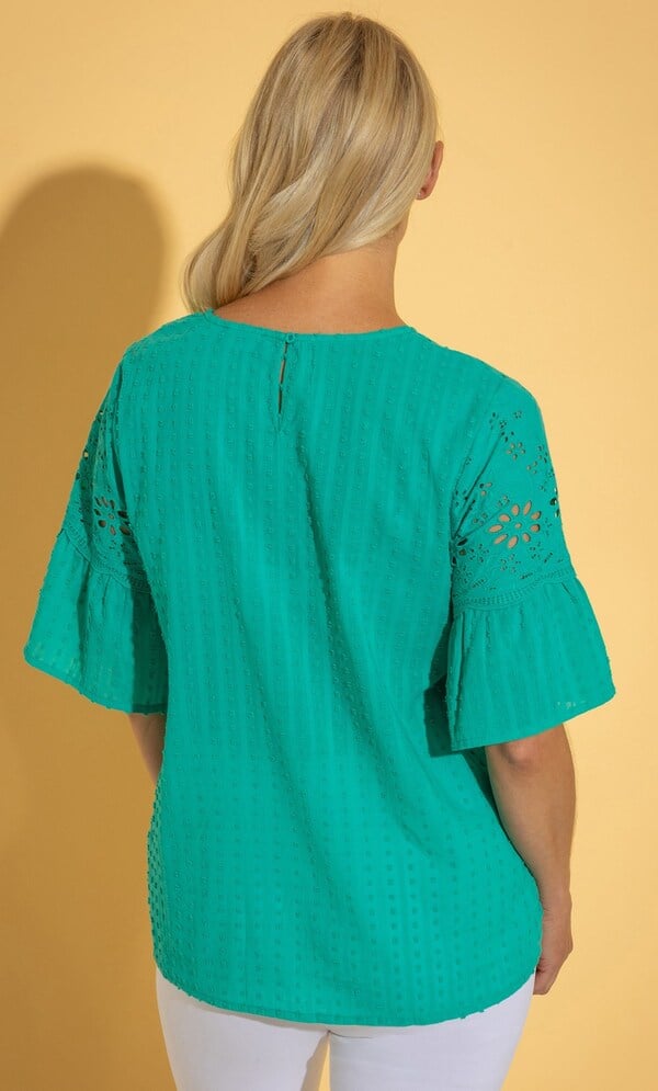 Lace Trim Cotton Top