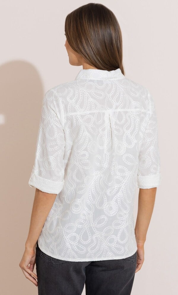 Embroidered Chain Cotton Blouse