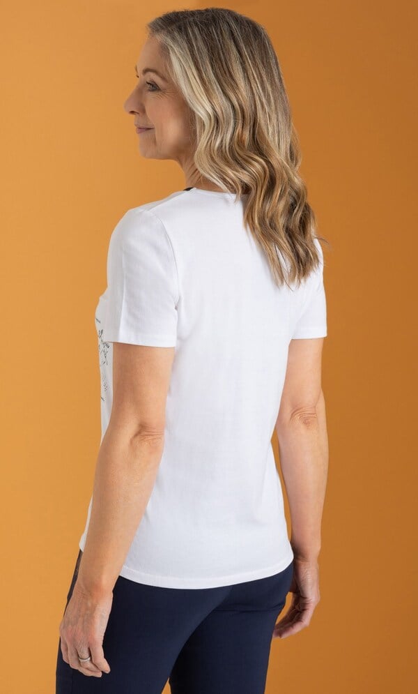 Anna Rose Printed And Embellished Top