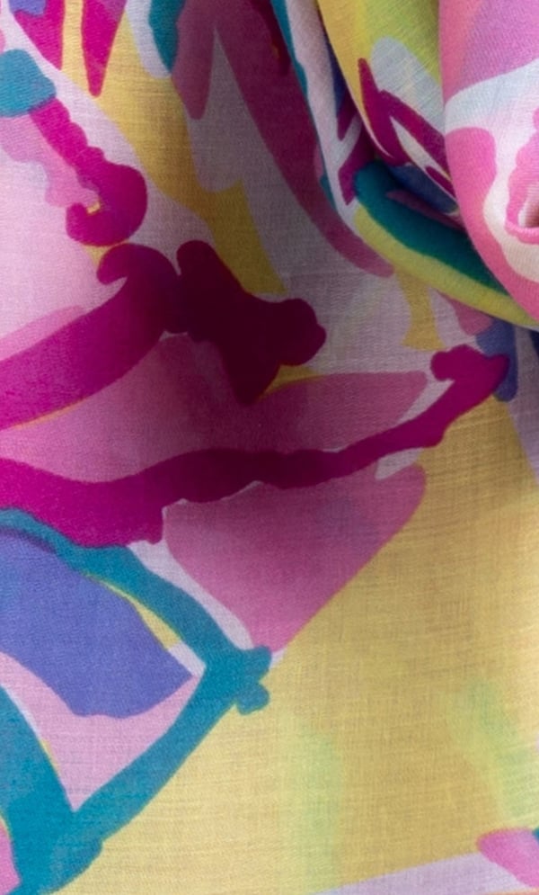Bold Leaf Print Scarf