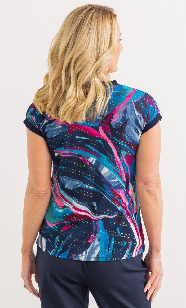 Anna Rose Shimmer Print Top