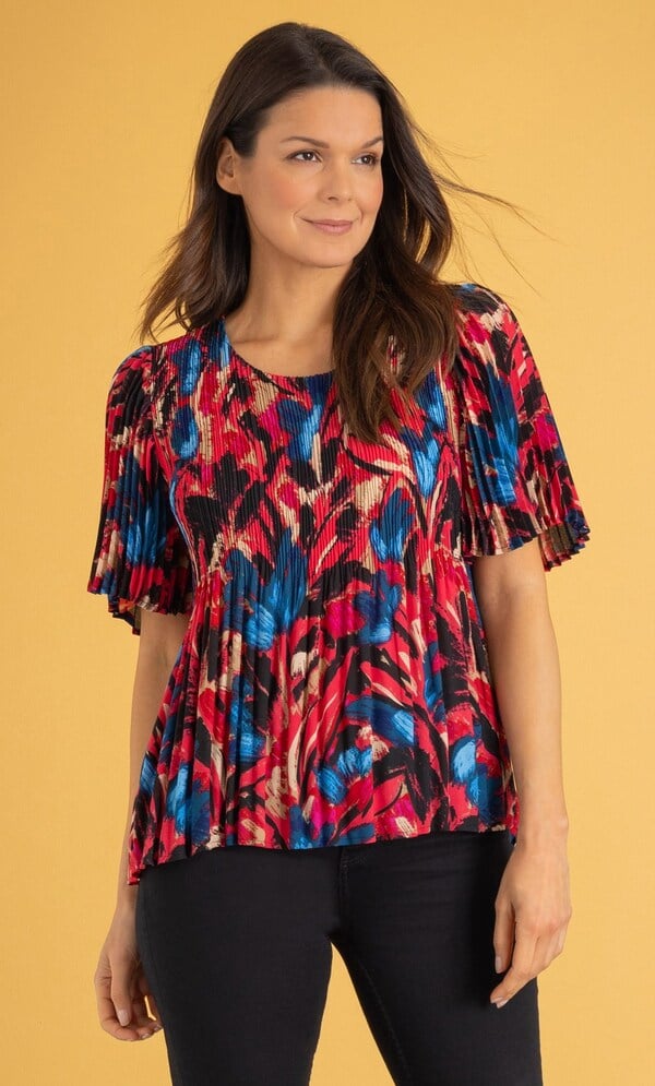 Print Pleated Top