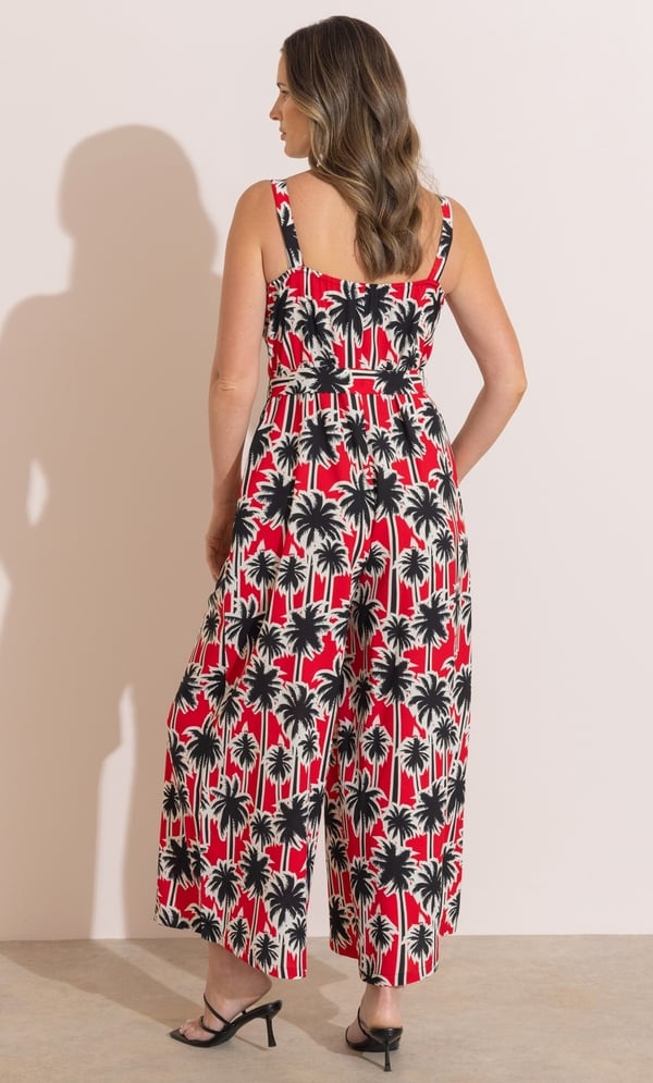 Printed Wide Leg Jumpsuit