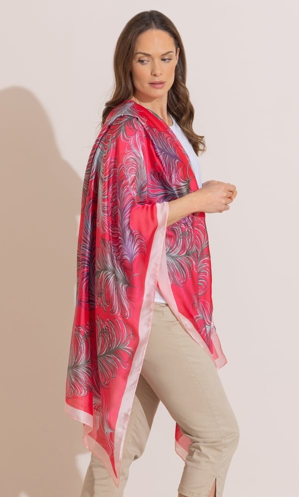 Lightweight Feather Printed Scarf