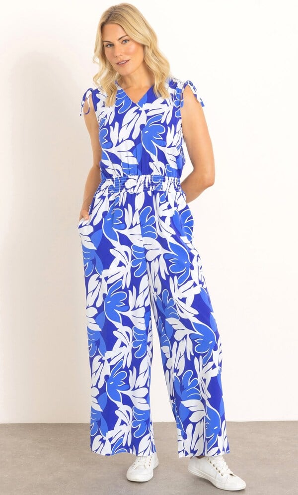Printed Wide Leg Jumpsuit