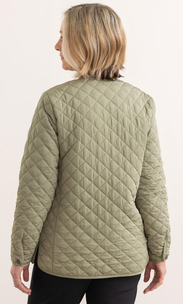 Anna Rose Quilted Collarless Jacket