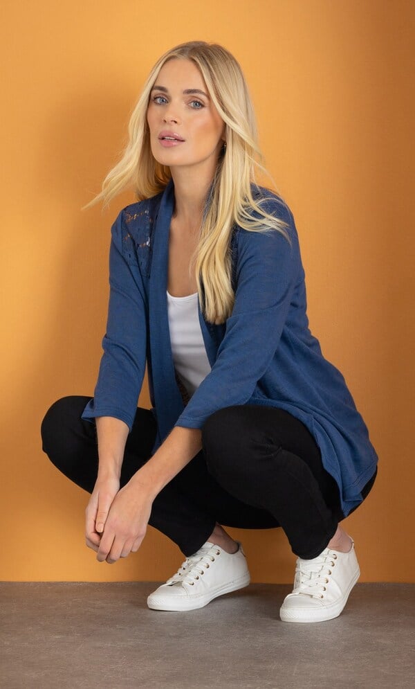 Lace Trim Cardigan