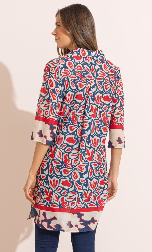 Printed Cotton Tunic Top