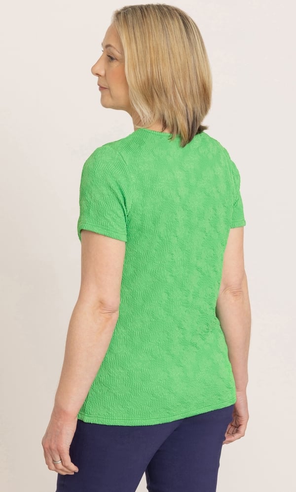 Anna Rose Short Sleeve Textured Top