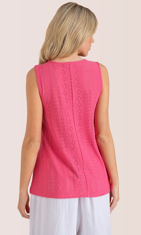 Eyelet Cut Sleeveless Top