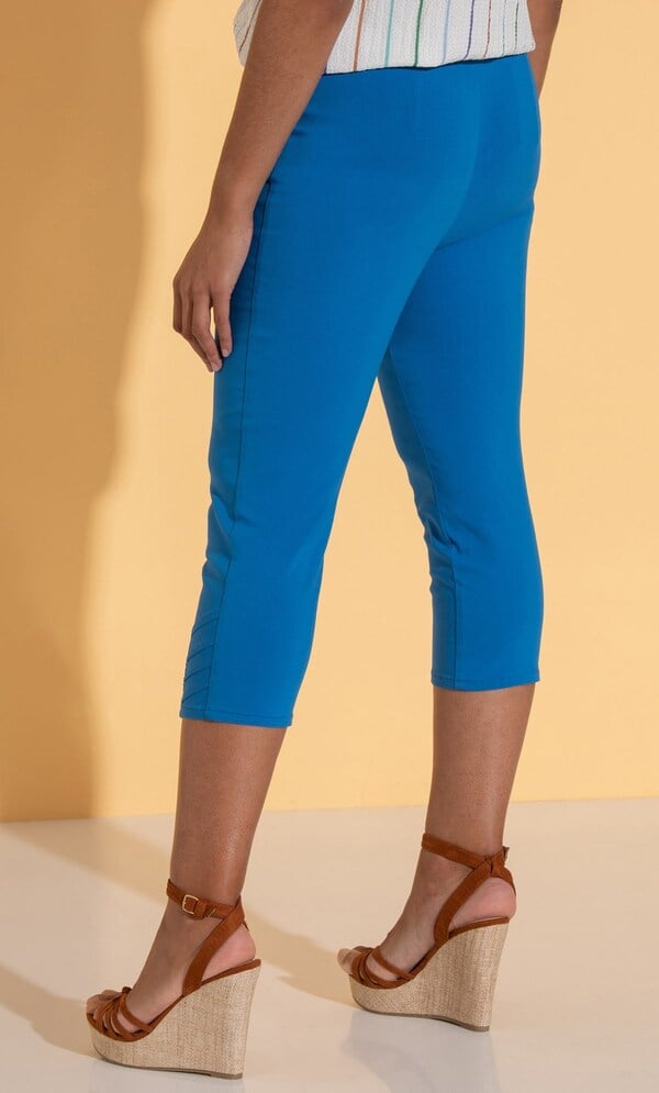 Embellished Pull On Capri Pants