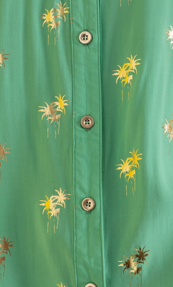 Foil Palm Tree Blouse