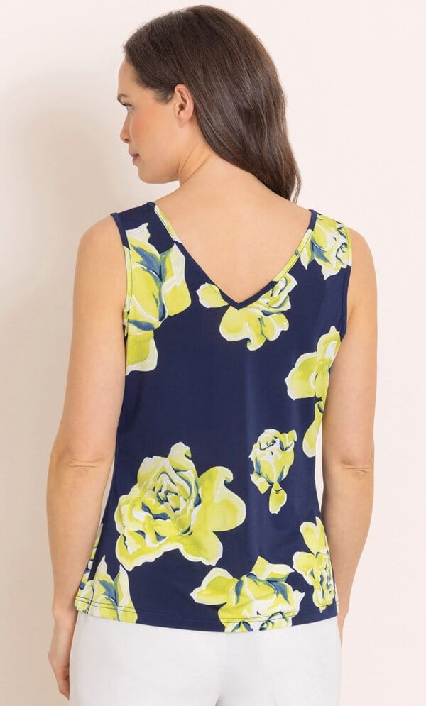 Floral Print Sleeveless Top main image 1