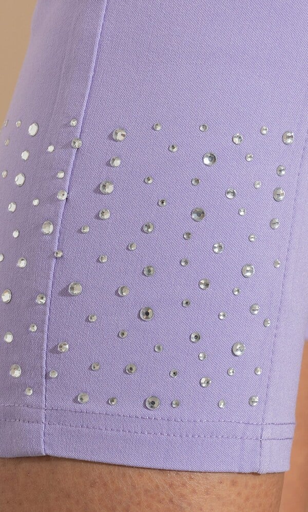 Embellished Pull On Capri Pants