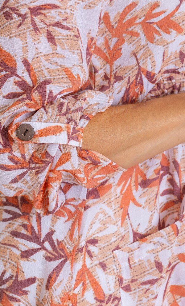 Printed Dipped Hem Tunic Top