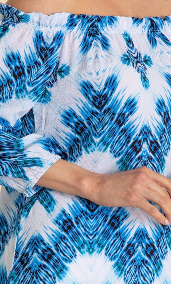 Printed Bardot Top