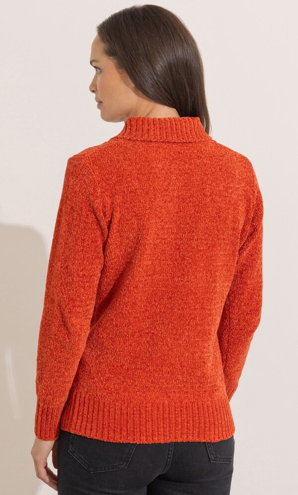 Chenille Long Sleeve Collared Jumper