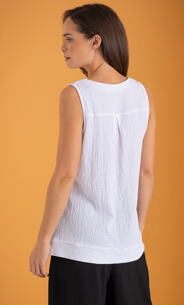 Textured V Neck Top