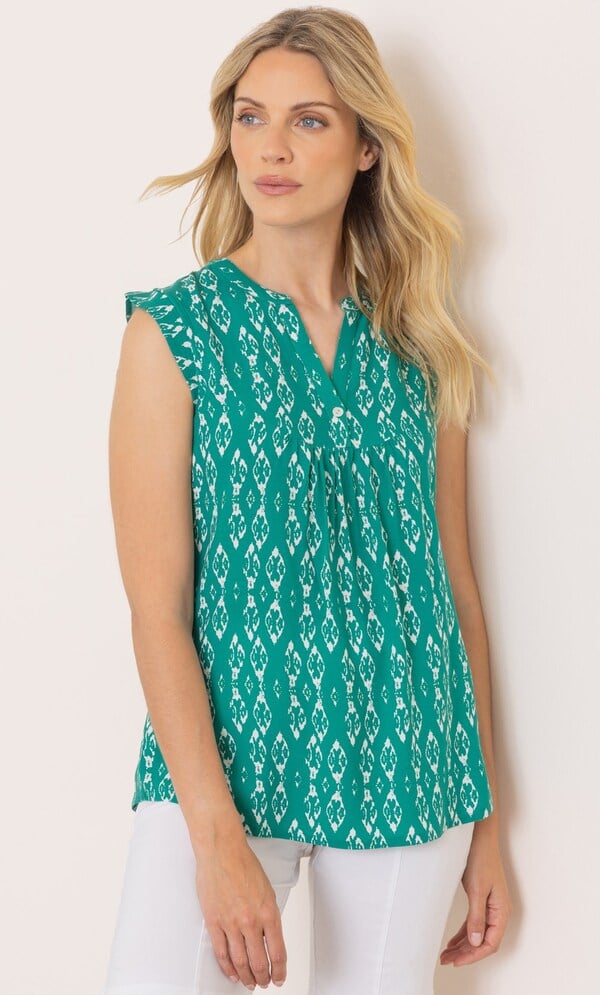 Sleeveless Printed Top