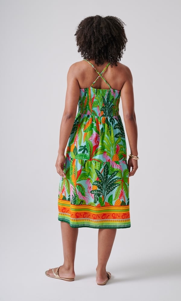 Exotic Print Crochet Cotton Dress
