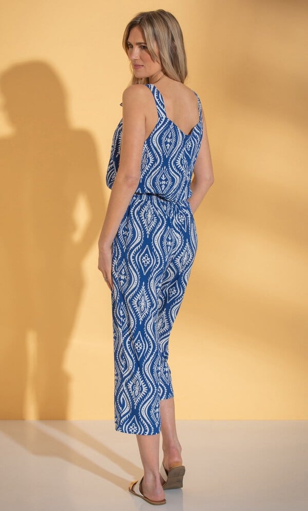 Sleeveless Printed Jumpsuit
