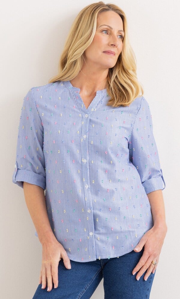 Anna Rose Striped Blouse
