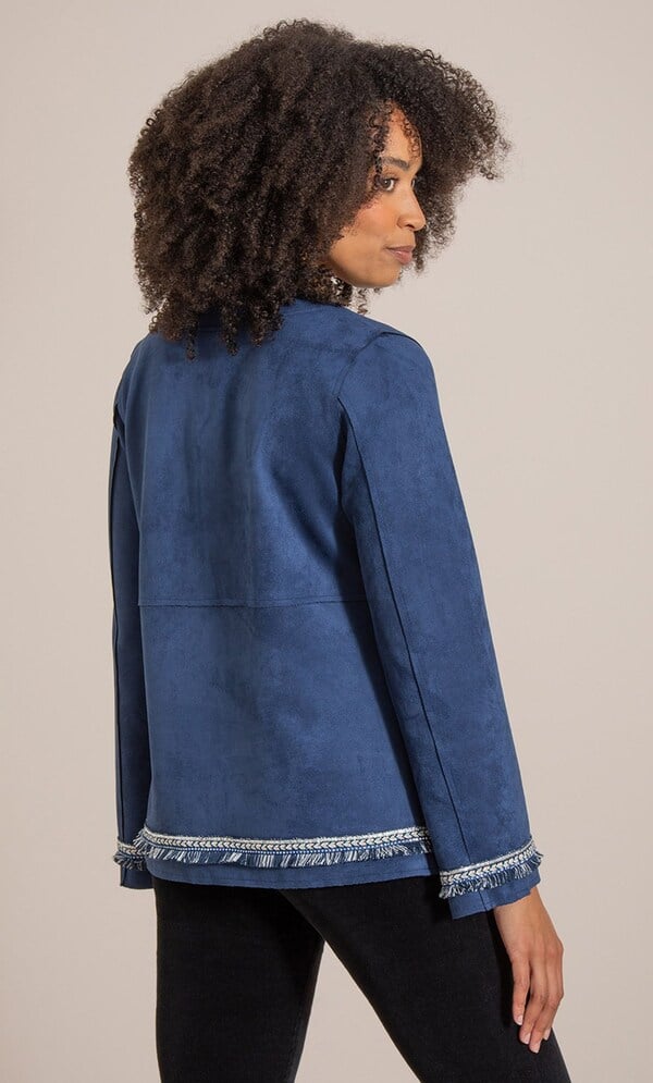 Embellished Suedette Jacket