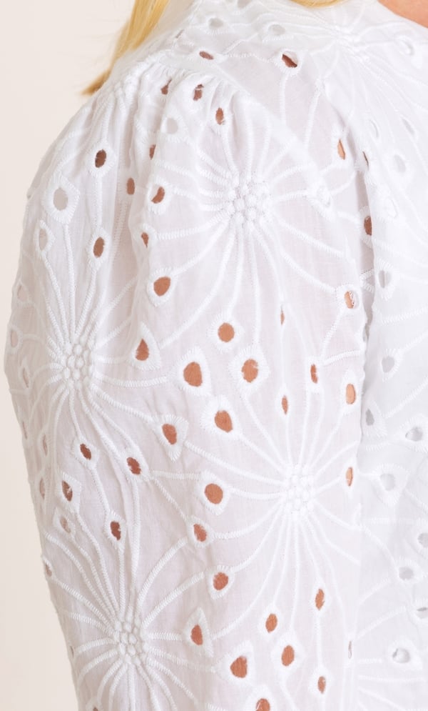 Anna Rose Broderie Anglaise Cotton Jacket