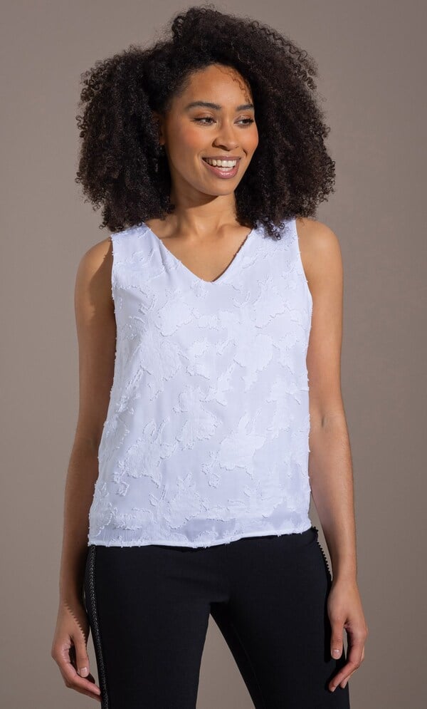 Jacquard Sleeveless Top