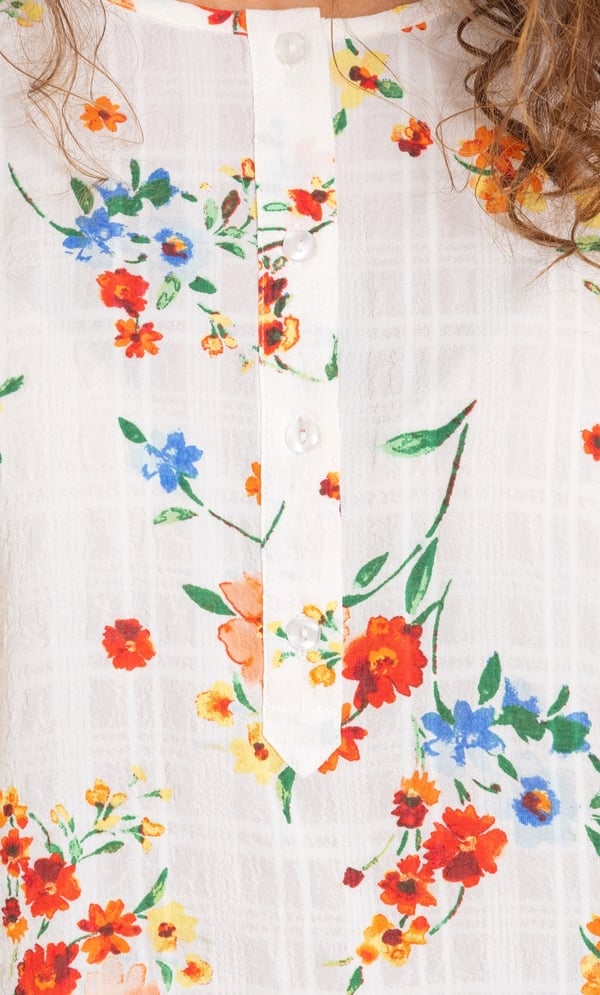 Anna Rose Short Sleeve Floral Print Top