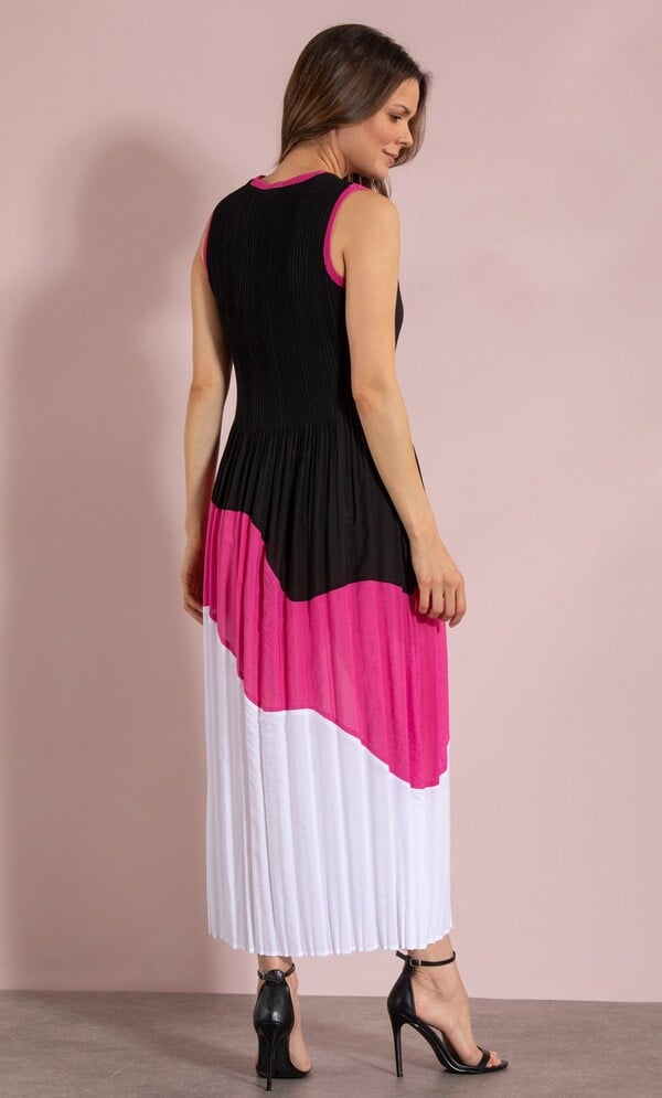 Sleeveless Colour Block Maxi dress