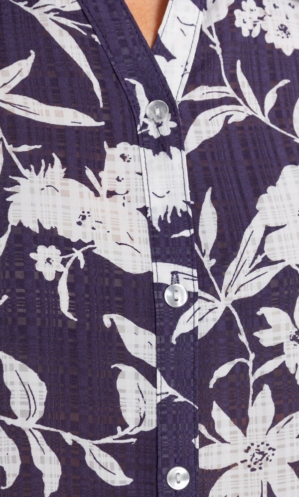 Anna Rose Garden Print Sleeveless Blouse