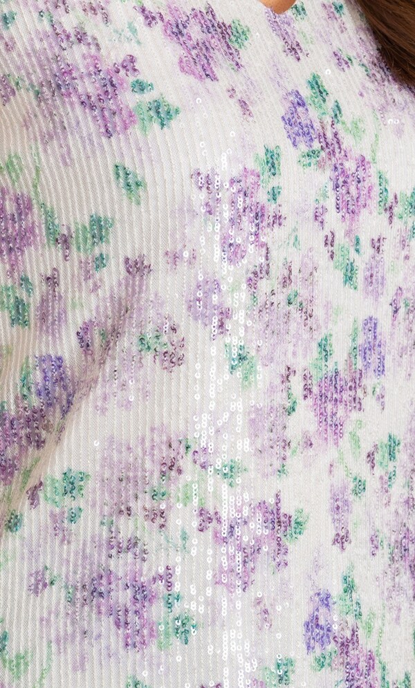 Floral sequin Top