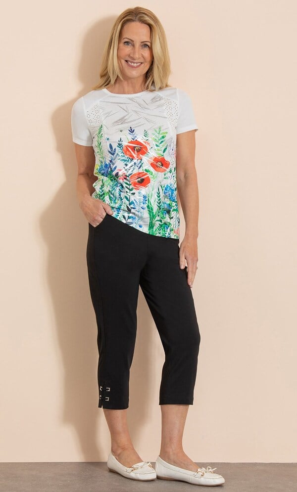 Anna Rose Pull On Cropped Trouser