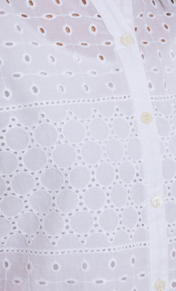 Anna Rose Embroidered Cotton Sleeveless Shirt