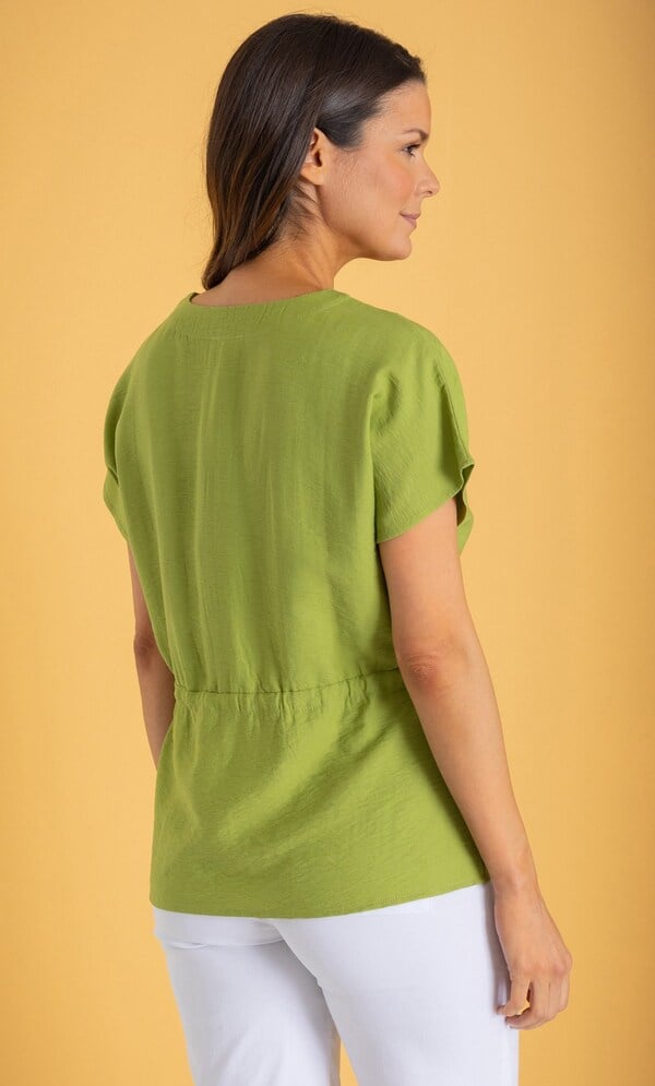 Tie Waist Short Sleeve Top