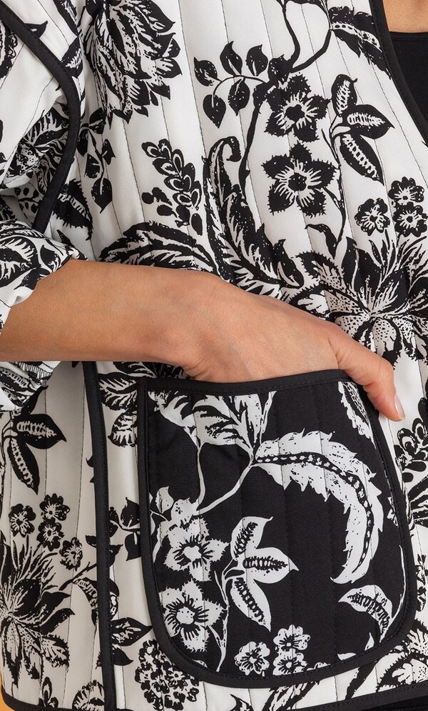 Botanical Print Quilted Jacket