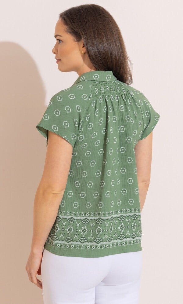 Textured Printed Blouse