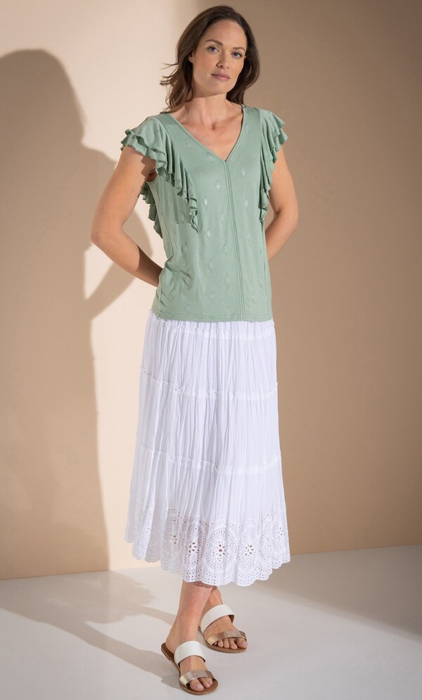 Diamond Foil Printed Jersey Top
