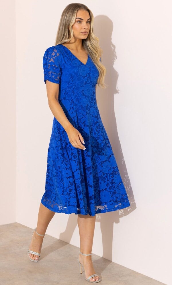 Floral Lace Midi Dress