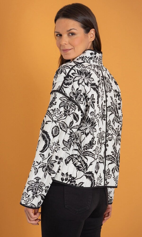 Botanical Print Quilted Jacket