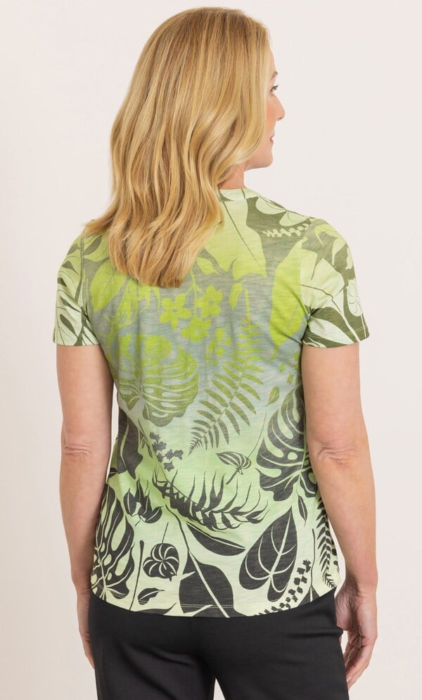 Anna Rose Botanical Print Jersey Top