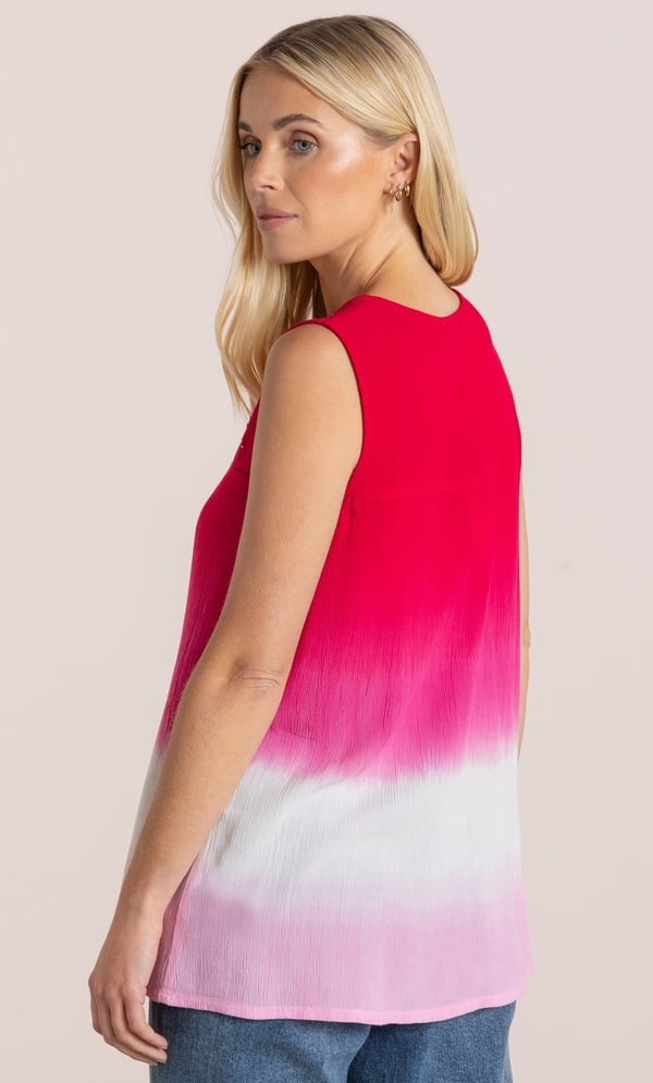 Embellished Dip Dye Sleeveless Top