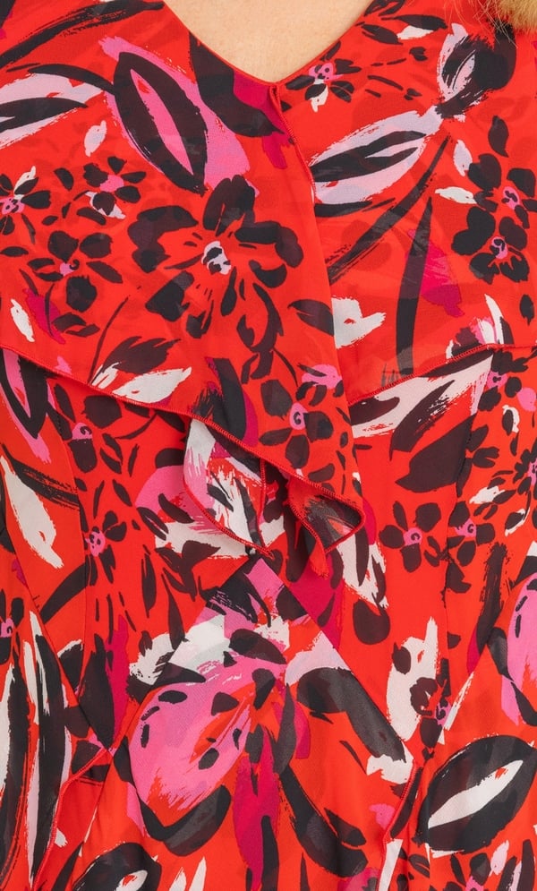 Floral Print Layered Dress