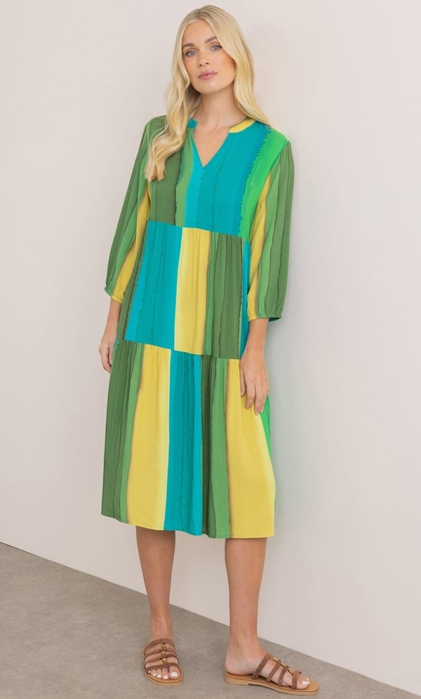 Stripe Printed Lightweight Relaxed Fit Dress
