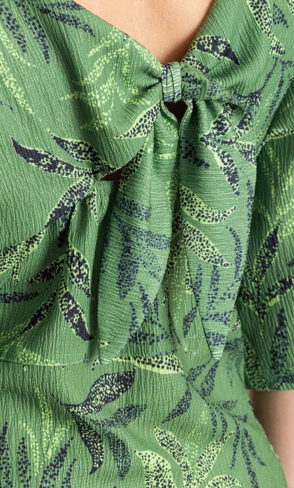 Printed Tie Back Dress